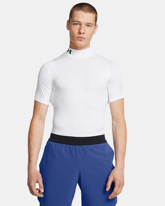 Under Armour Camiseta con manga corta y cuello alto de compresión HeatGear® para hombre   Grandes descuentos