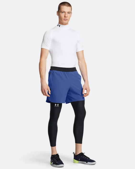 Under Armour Camiseta con manga corta y cuello alto de compresión HeatGear® para hombre   Grandes descuentos