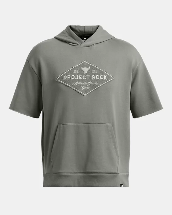 Under Armour Sudadera con capucha de manga corta Project Rock Heavyweight Tools Of The Trade para hombre   Descuento por venta flash