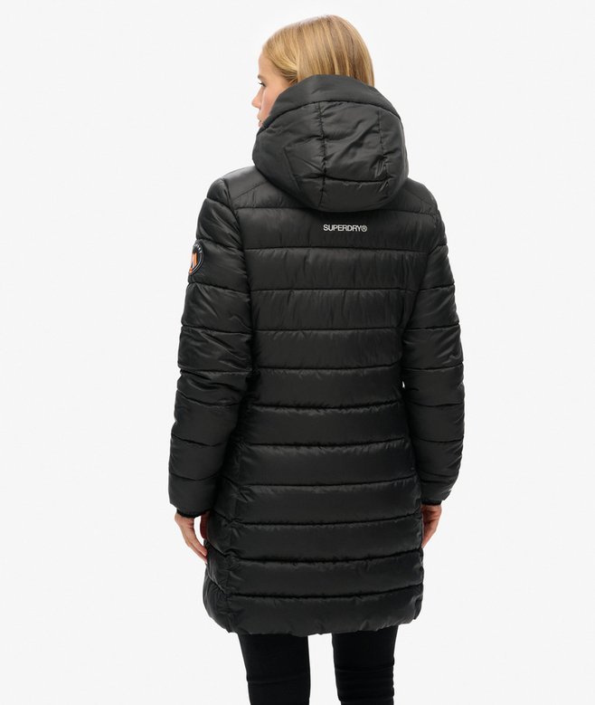 superdry Abrigo acolchado de largo medio con capucha Fuji Envío gratis