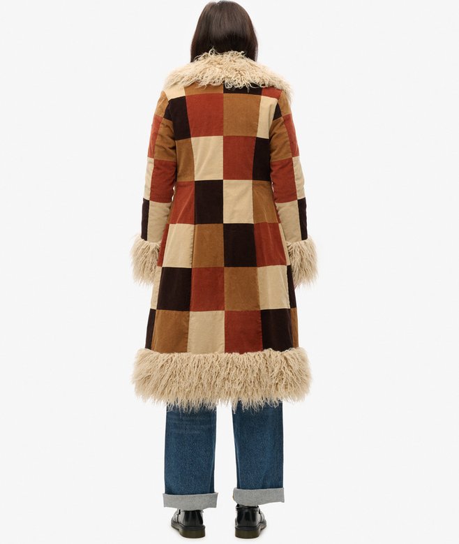 superdry Abrigo afgano largo de patchwork Envío gratis
