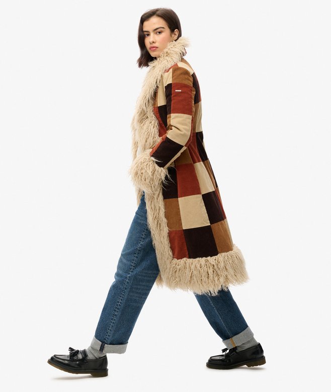 superdry Abrigo afgano largo de patchwork Envío gratis