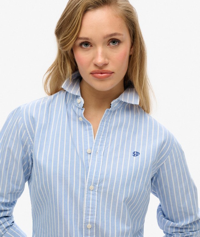 superdry Camisa Oxford de corte ajustado y manga larga Oferta especial de fábrica