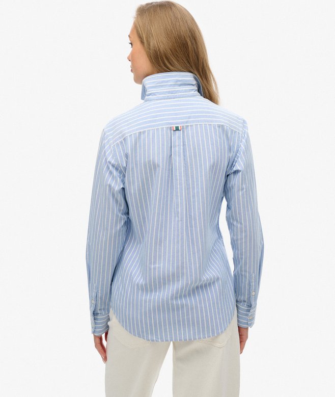 superdry Camisa Oxford de corte ajustado y manga larga Oferta especial de fábrica