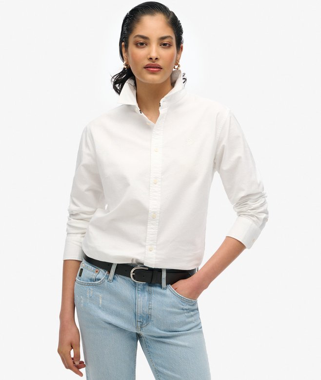 superdry Camisa Oxford de corte ajustado y manga larga Tienda de fábrica