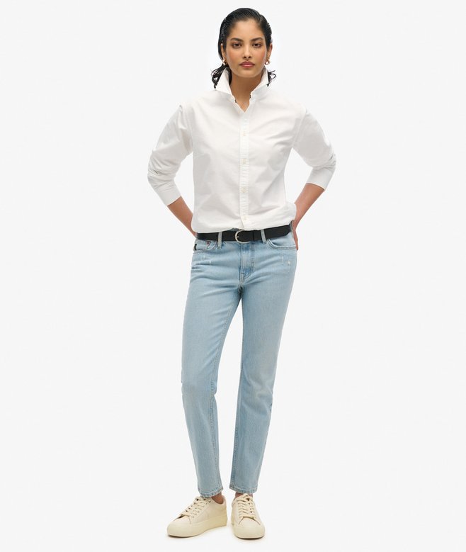superdry Camisa Oxford de corte ajustado y manga larga Tienda de fábrica