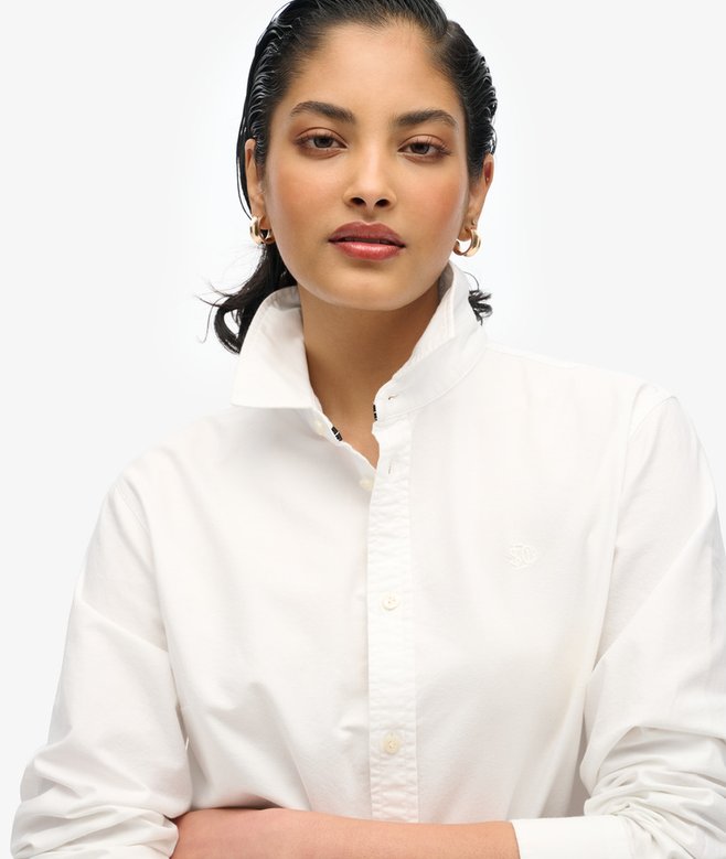 superdry Camisa Oxford de corte ajustado y manga larga Tienda de fábrica