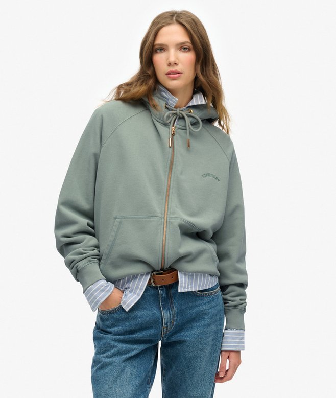superdry Sudadera con capucha manga reglán cremallera y logo Esssential Ahorra y exporta
