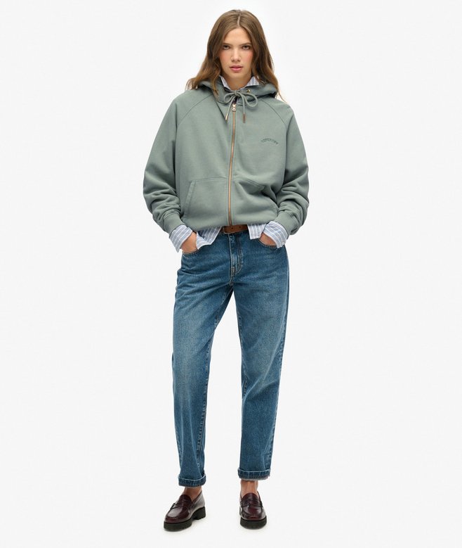 superdry Sudadera con capucha manga reglán cremallera y logo Esssential Ahorra y exporta