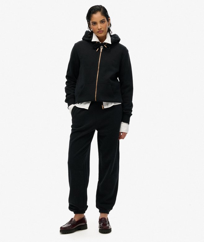 superdry Sudadera con capucha cremallera y logo Essential En oferta