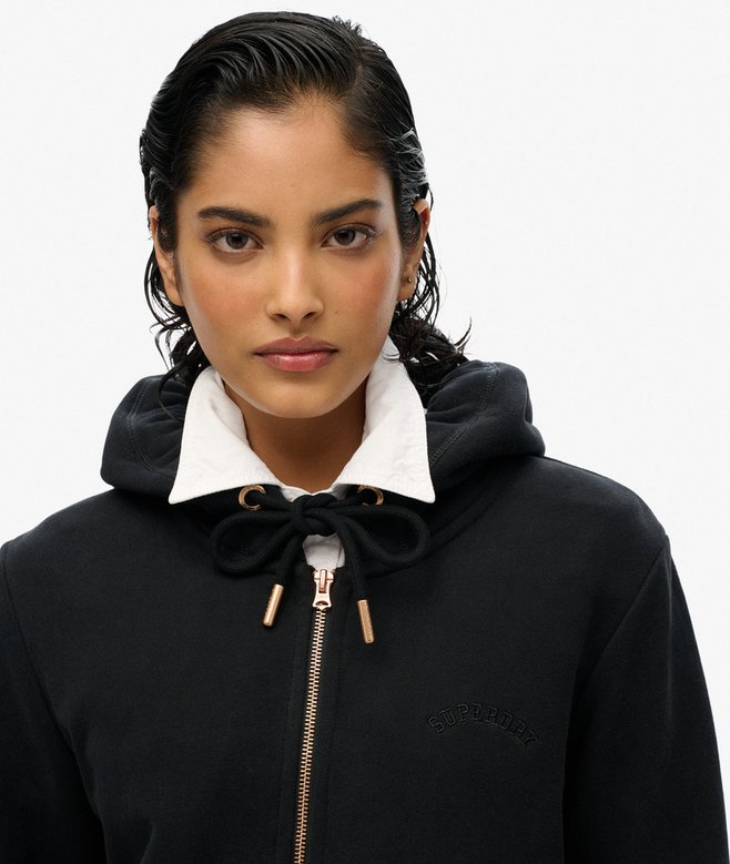 superdry Sudadera con capucha cremallera y logo Essential En oferta