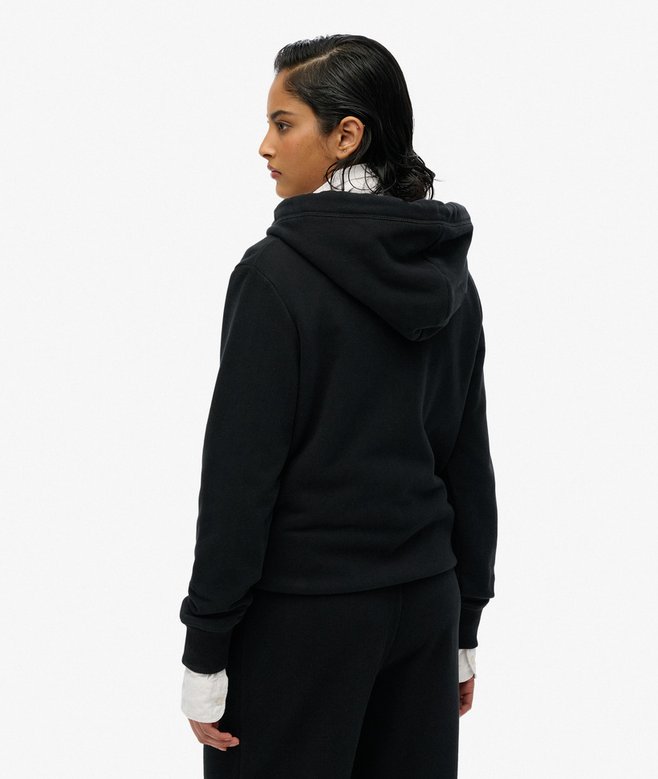 superdry Sudadera con capucha cremallera y logo Essential En oferta