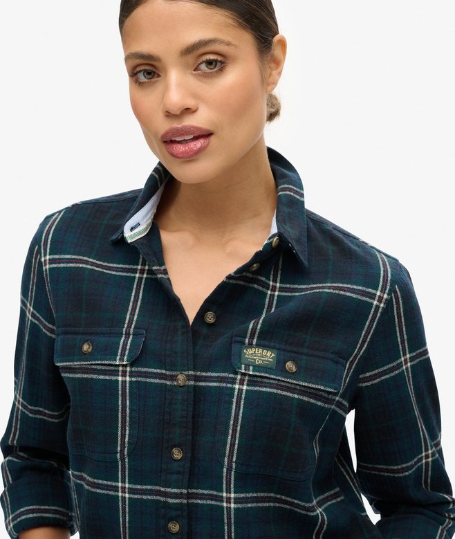 superdry Camisa de leñador de franela a cuadros Oferta exclusiva
