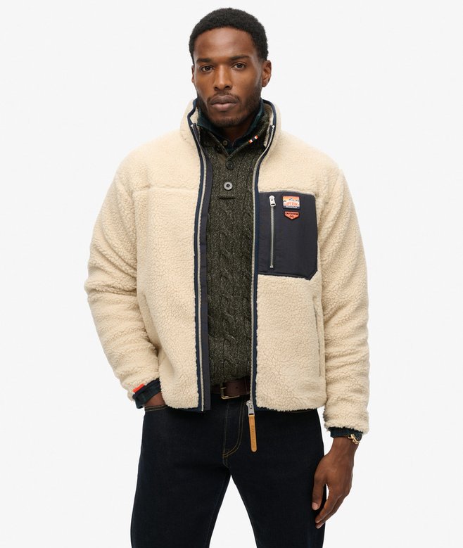 superdry Forro polar con cremallera integral Vintage Retro Ventas relámpago
