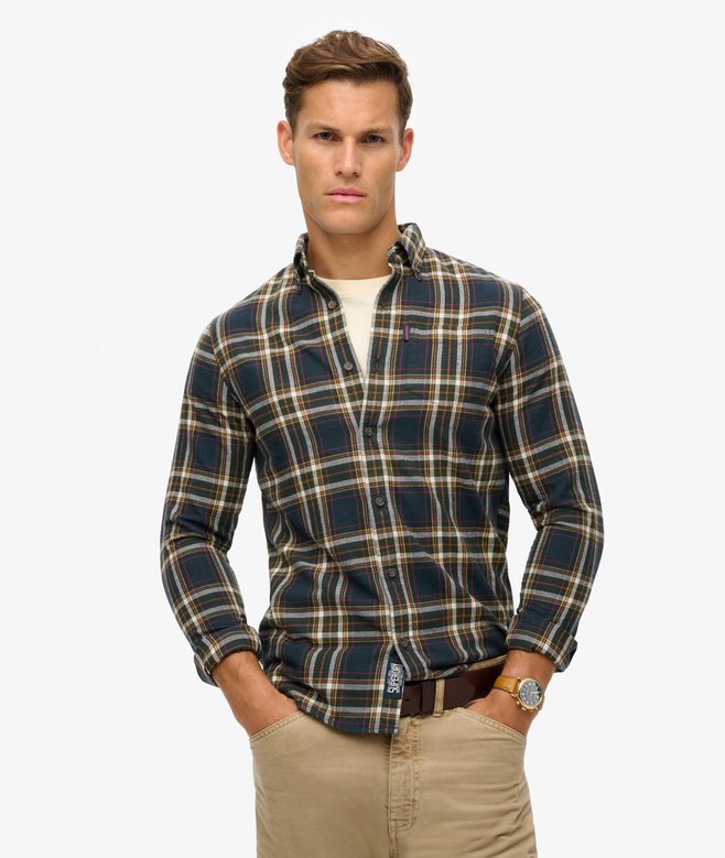 superdry Camisa de algodón orgánico a cuadros vintage