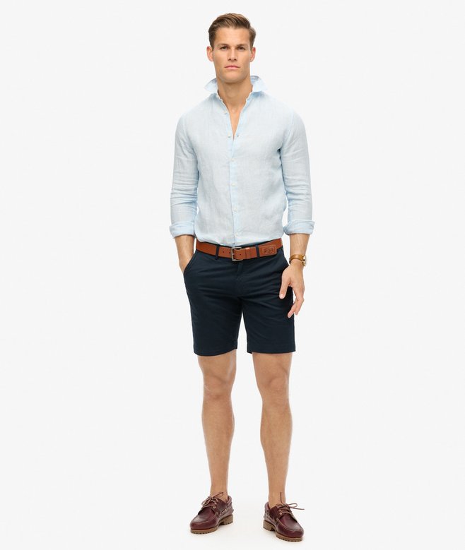 superdry Camisa de manga larga de lino informal Solo queda un día