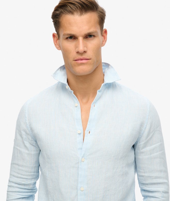 superdry Camisa de manga larga de lino informal Solo queda un día