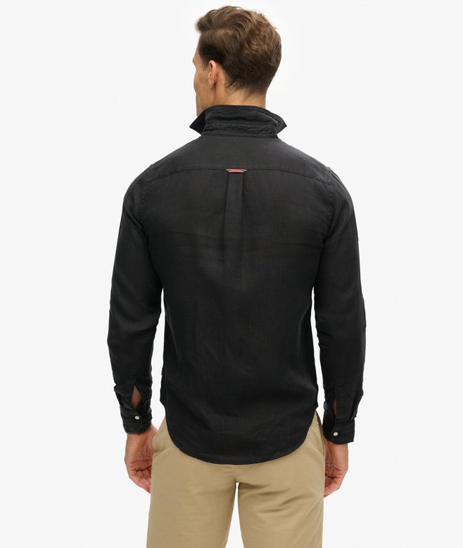 superdry Camisa de manga larga de lino informal Superdescuento