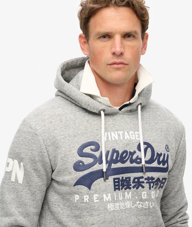 superdry Sudadera de algodón orgánico con capucha y logotipo Vintage Logo Tienda de fábrica