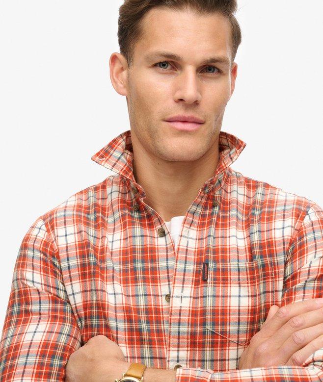 superdry Camisa de algodón orgánico a cuadros vintage Descuentos del mes