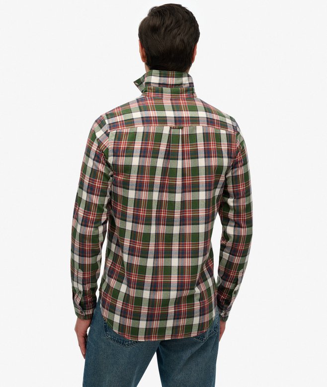superdry Camisa de algodón orgánico a cuadros vintage 2025