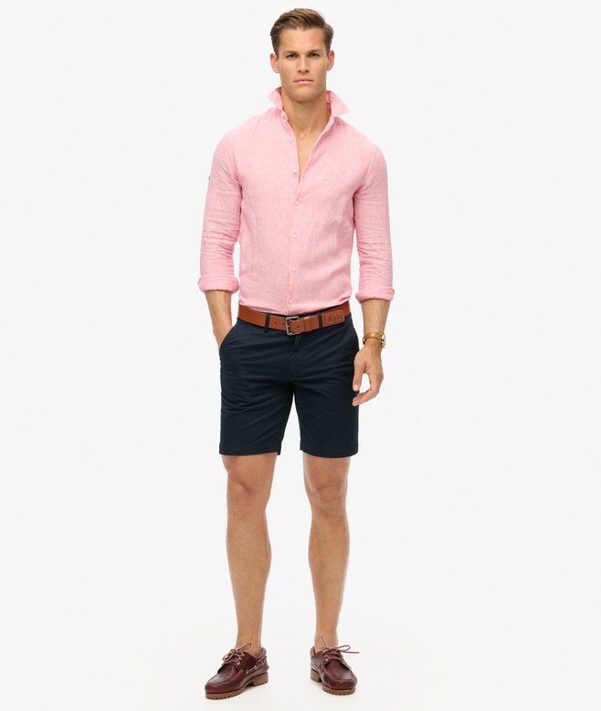 superdry Camisa de manga larga de lino informal Outlet online