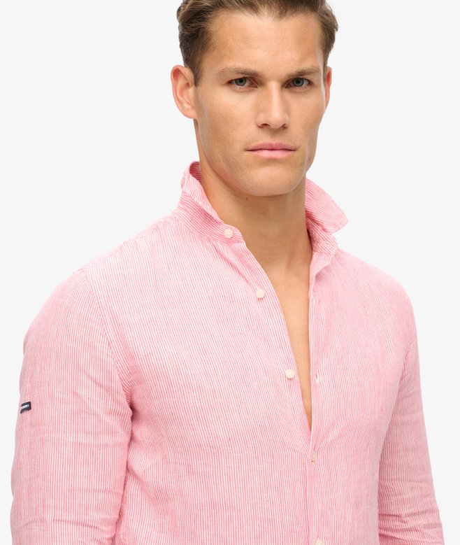 superdry Camisa de manga larga de lino informal Outlet online