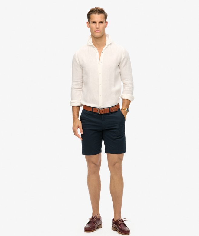 superdry Camisa de manga larga de lino informal Ofertas