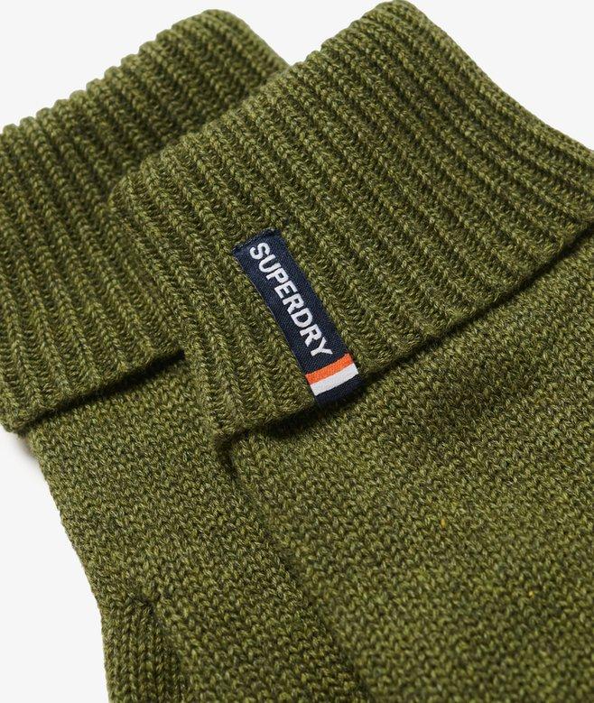 superdry Guantes de punto con logotipo Essential Mejor oferta