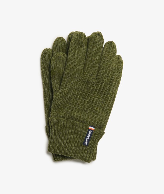 superdry Guantes de punto con logotipo Essential Mejor oferta