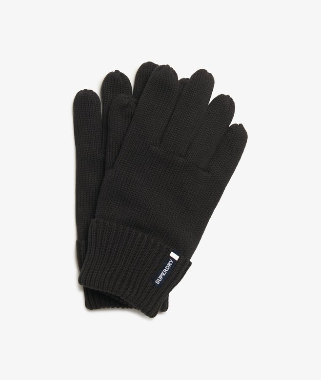 superdry Guantes de punto con logotipo Essential Promoción por tiempo limitado
