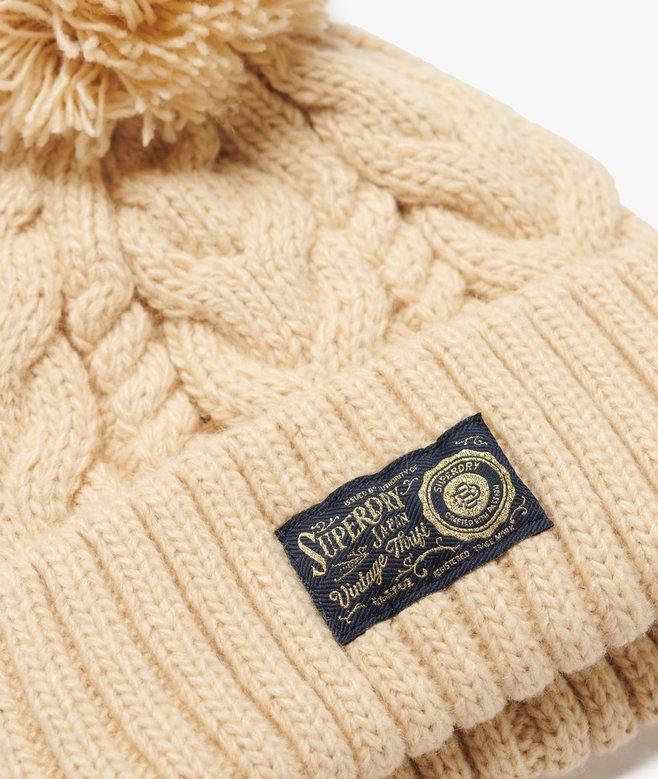 superdry Gorro de punto trenzado grueso Libre de impuestos