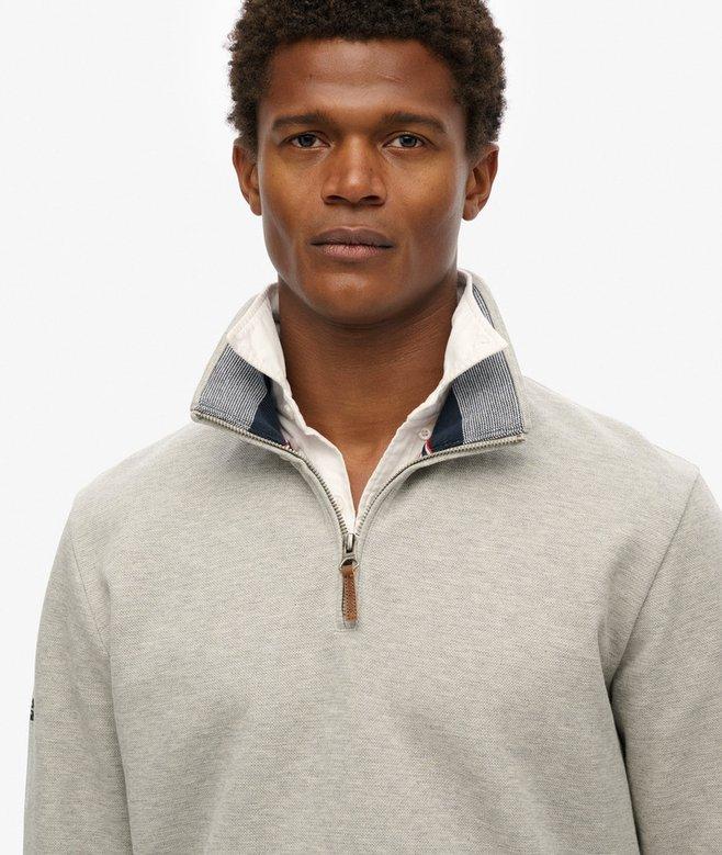 superdry Sudadera de piqué con media cremallera Core Outlet online