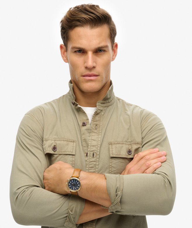 superdry Camisa de manga larga militar Gran oferta