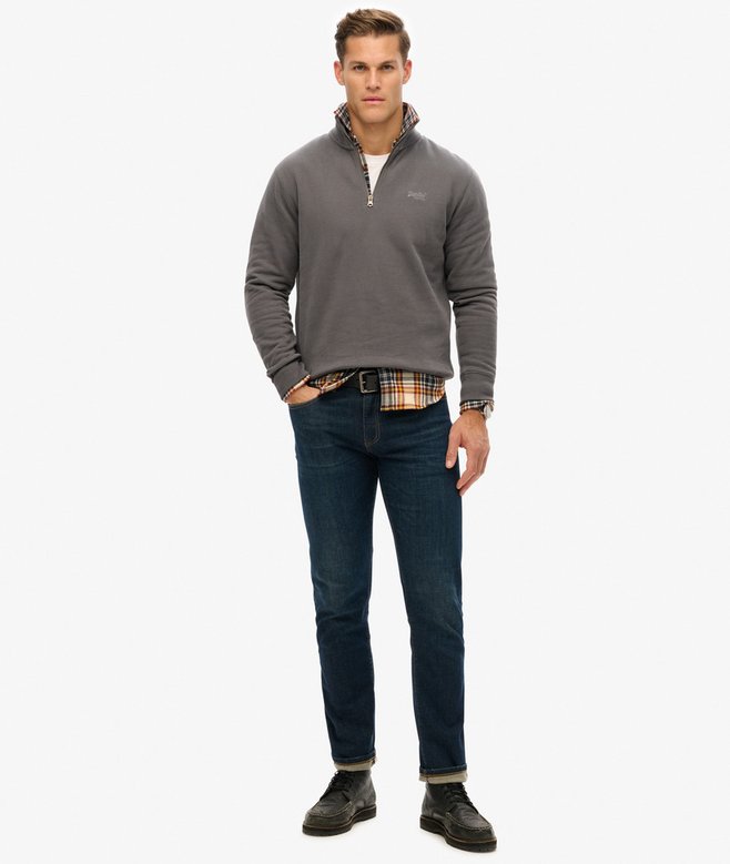 superdry Sudadera con cuello panadero con logotipo Essential Ventas relámpago