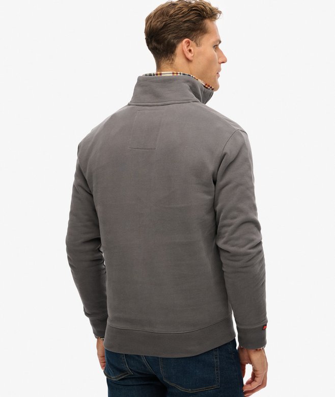 superdry Sudadera con cuello panadero con logotipo Essential Ventas relámpago