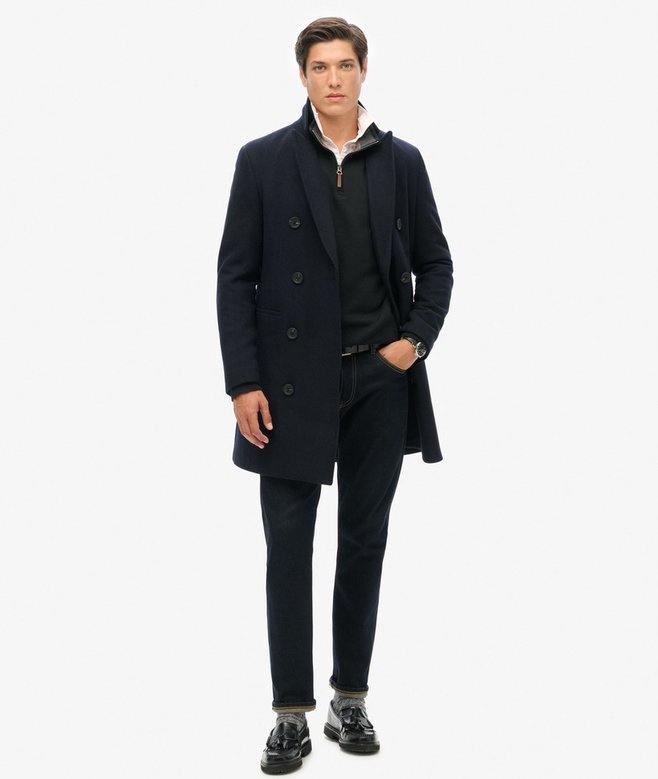 superdry Sudadera de piqué con media cremallera Core Rebajas online