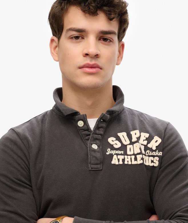 superdry Polo de manga larga Vintage Athletic Envío gratis