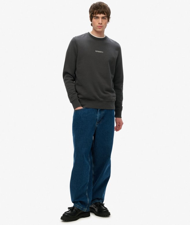 superdry Sudadera con cuello redondo con micrologotipo Último día