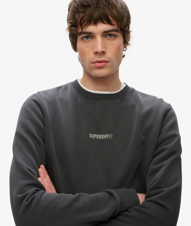 superdry Sudadera con cuello redondo con micrologotipo Último día