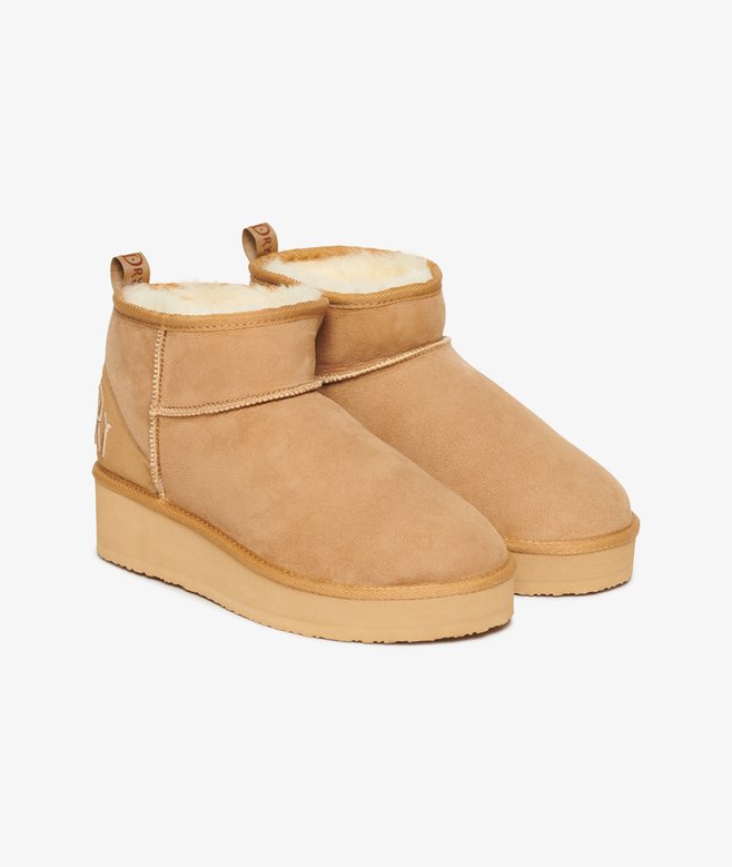 superdry Botas de plataforma de ante con borreguillo Ofertas de temporada