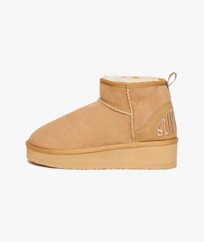 superdry Botas de plataforma de ante con borreguillo Ofertas de temporada