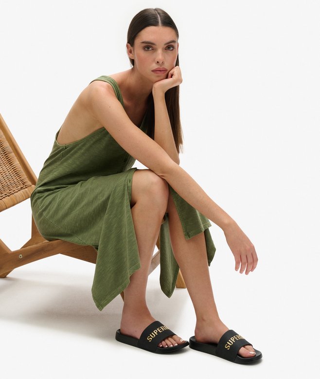 superdry Chanclas de piscina veganas con logo Precio ultrabajo