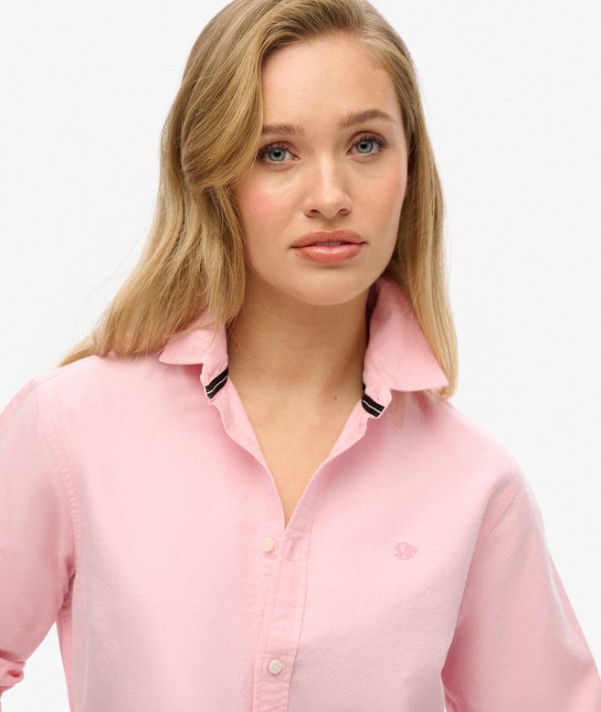 superdry Camisa Oxford de corte ajustado y manga larga Ahorra y exporta