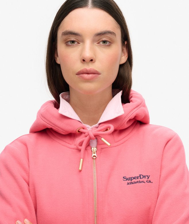 superdry Sudadera con capucha cremallera y logo Essential Descuentos del mes