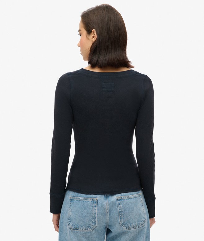 superdry Camiseta de manga larga con cuello abotonado Athletic Ofertas de temporada