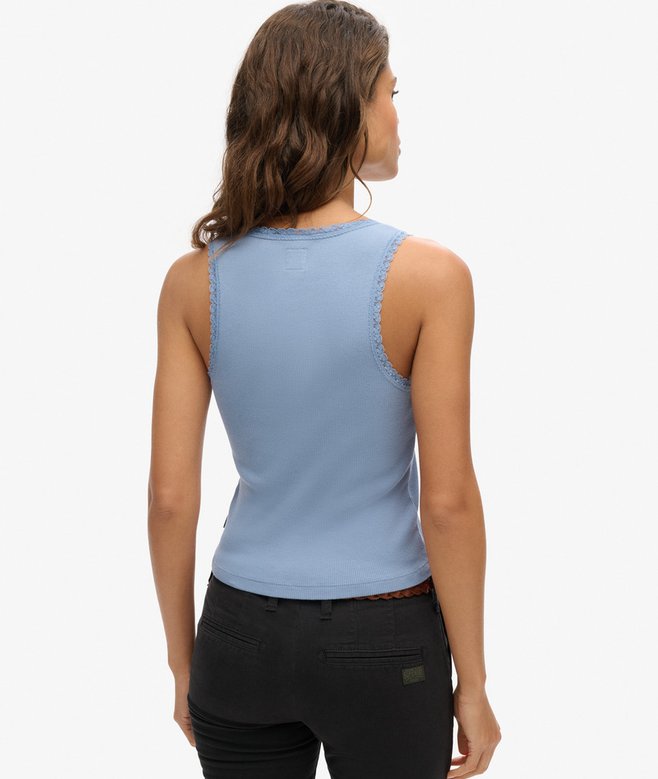 superdry Camiseta de tirantes con ribete de encaje Athletic Essentials Rebajas