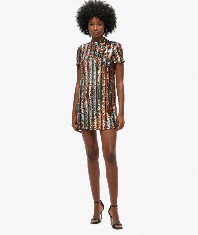 superdry Minivestido tipo camiseta con lentejuelas Ofertas