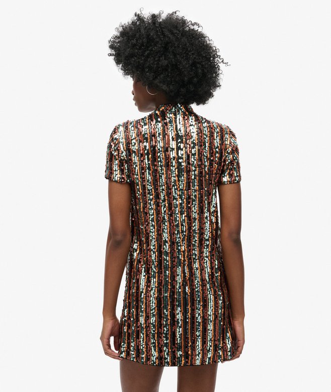 superdry Minivestido tipo camiseta con lentejuelas Ofertas