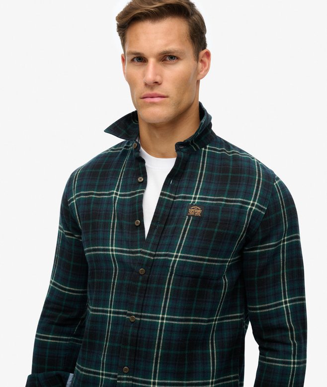 superdry Camisa de leñador de algodón de manga larga Ventas relámpago